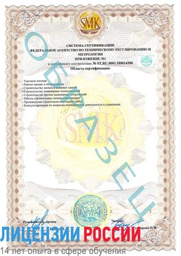 Образец сертификата соответствия (приложение) Кинешма Сертификат OHSAS 18001